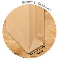 5 pochettes soufflet 260x330x30 Kraft 120g ss film - Image 3