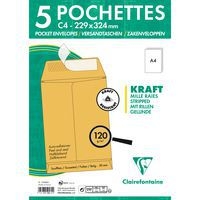 5 pochettes soufflet 229x324x30 Kraft 120g ss film - Image 5