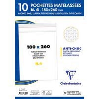 10 pochettes à bulles 180x260 Kraft blanc 90g ss film - Image 2