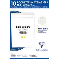 10 pochettes à bulles 220x330 Kraft blanc 90g ss film - Image 2