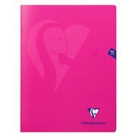 Mimesys cahier piqué polypro 24x32cm 96p Q.5x5 Rose - Image principale