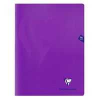 Mimesys cahier piqué polypro 24x32cm 96p Q.5x5 Violet - Image principale