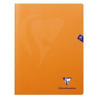 Mimesys cahier piqué polypro 24x32cm 48p Q.5x5 Orange - Image principale