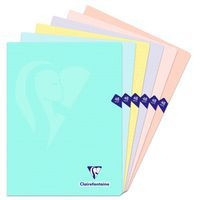 Mimesys PASTEL cahier piqué polypro 24x32cm 48p séyès coloris assortis - Image principale