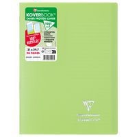 Koverbook piqué  couverture opaque en POLYPRO recyclé Vert 21x29,7cm 96p séyès - Image principale