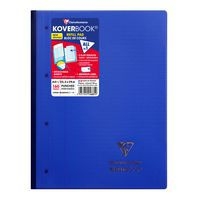 Koverbook bloc de cours agrafé grand côté perfo 4 trous 22,3x29,7cm 160p ligné + marge coloris assortis - Image principale