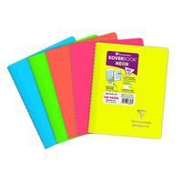 Koverbook NEON reliure intégrale enveloppante PP opaque 14,8x21cm 160p 5x5 coloris assortis - Image principale