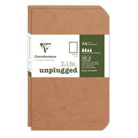 Age Bag DUO set de 2 cahiers piqués 9x14cm 96p uni tabac - Image principale
