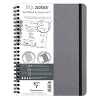Age Bag My.Notes carnet reliure intégrale à marge détachable 16x21cm 120p détachDOT gris - Image principale