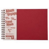 Age Bag album voyage 29,7x21cm 80p ligné 120g + Uni noir à grain 160g Rouge - Image principale