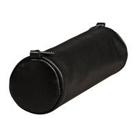 Age Bag trousse cuir ronde 21xØ6cm - Noir - Image principale