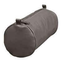 Age Bag trousse cuir grande ronde 22xØ8cm - Gris - Image principale