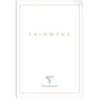 Triomphe GOLD cahier blanc piqûre textile 21x29,7cm 96p uni papier blanc 90g - Image principale
