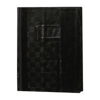 Protège-cahier+Marque-page grain madras 22/100ème 17x22 noir + porte étiquette - Image principale