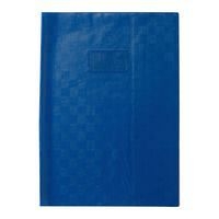 Protège-cahier+Marque-page grain madras 22/100ème 21x29,7 bleu + porte étiquette - Image principale