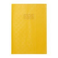 Protège-cahier+Marque-page grain madras 22/100ème 21x29,7 jaune + porte étiquette - Image principale
