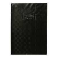 Protège-cahier+Marque-page grain madras 22/100ème 21x29,7 noir + porte étiquette - Image principale