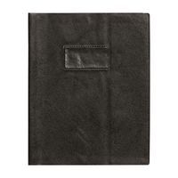 Protège-cahier grain cuir 20/100ème 17x22 noir + porte étiquette - Image principale