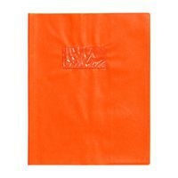 Protège-cahier grain cuir 20/100ème 17x22 orange + porte étiquette - Image principale