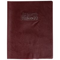 Protège-cahier grain cuir 20/100ème 17x22 brun + porte étiquette - Image principale