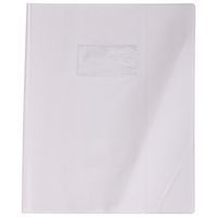 Protège-cahier grain cuir 20/100ème 17x22 blanc + porte étiquette - Image principale