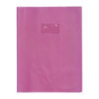 Protège-cahier grain cuir 20/100ème 21x29,7 violet + porte étiquette - Image principale