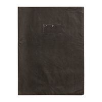 Protège-cahier grain cuir 20/100ème 21x29,7 noir + porte étiquette - Image principale