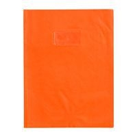 Protège-cahier grain cuir 20/100ème 21x29,7 orange + porte étiquette - Image principale