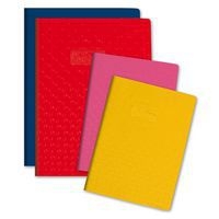 Protège-cahier grain losange 18/100ème 21x29,7 bleu + porte étiquette - Image principale