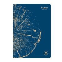 FOREVER premium cahier piqué 21x29,7cm 90g recyclé 96p ligné bleu de cobalt - Image principale