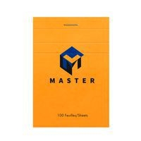 Bloc Master Orange agrafé 100F 70g 7,4x10,5 Q.5x5 - Image principale