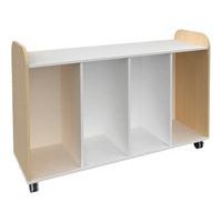 Meuble 4 cases colonnes hauteur 91 cm coloris hêtre - Image 4