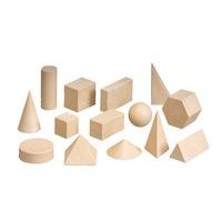 Set de solides géométriques en bois 14 pièces - Image principale