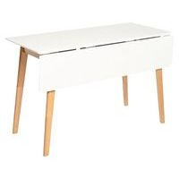 Table Tori 120 x 75 cm 1 abatant blanc/chêne - Image principale