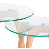 Tables basses gigognes Abel plateau verre - Image 3