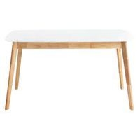Table Kenna 140x90 cm extensible blanc/Chêne - Image 2
