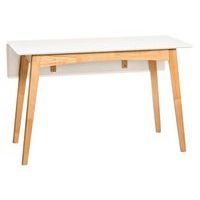 Table Tori 120 x 75 cm 1 abatant blanc/chêne - Image 2