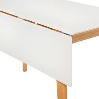 Table Tori 120 x 75 cm 1 abatant blanc/chêne - Image 3