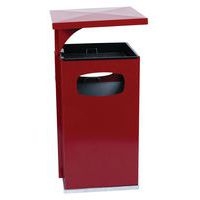 Cendrier-poubelle 72L / Rouge bordeaux - Manutan - Image 7