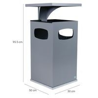 Cendrier-poubelle 72L / Argent - Manutan - Image 7