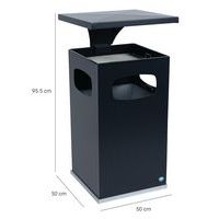 Cendrier-poubelle 72L / Anthracite - Manutan - Image 6