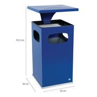 Cendrier-poubelle 72L / Bleu - Manutan - Image 3