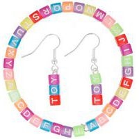 Bocal 1000 perles plastique cubes lettres transparentes - Image 2