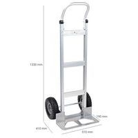 Diable aluminium - Roues semi-pneumatiques - Force 150 kg - Image 8