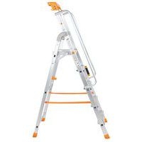 Escabeau professionnel aluminium avec rampe - Manutan Expert - Image 4