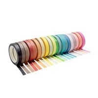 Lot 20 rubans adhésifs 7 mm x 10 m couleurs pastel - Image principale