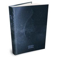 Agenda journalier techno bleu couverture vernie piqûre - Image principale