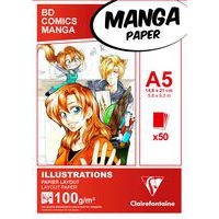 Bloc collé Manga Illustrations A5 50F 100g - Image principale