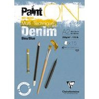 Bloc Paint'On BLEU DENIM encollé 15 feuilles 250g A2 - Image principale