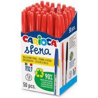 Stylo bille pointe moyenne 1mm Carioca sfera rouge - Image 2
